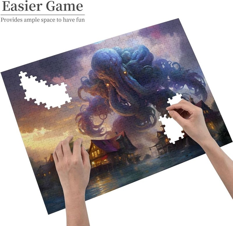 لغز بازل فايا كينغ أوكتوبوس 500 قطعة للكبار ديكور منزلي 20.4 × 15 بوصة - Image 3